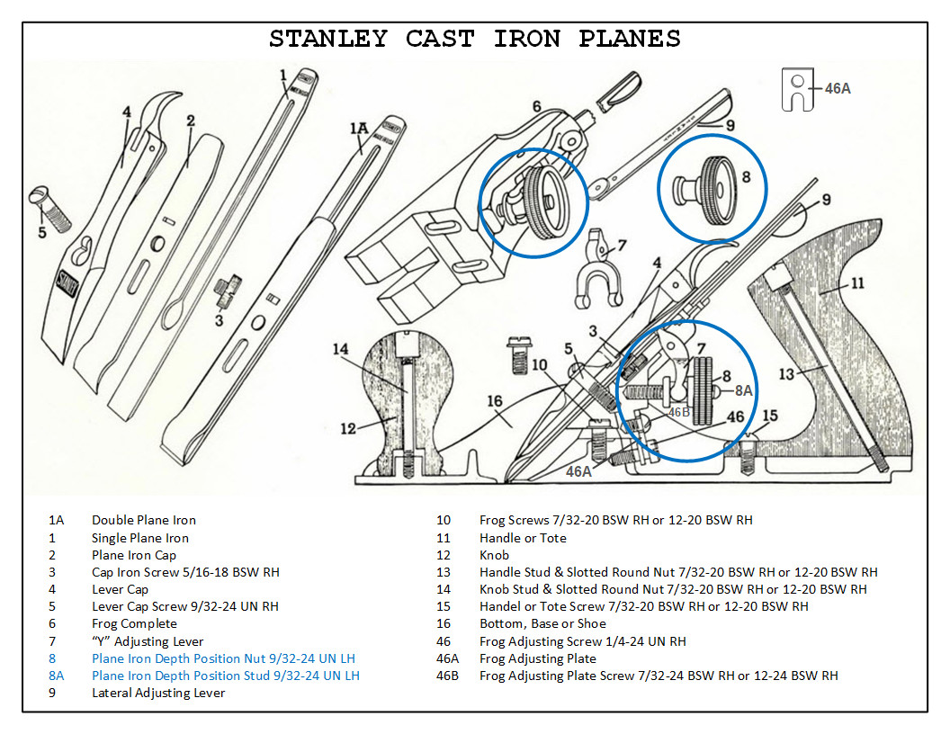 9/32-24 HSS UN Left Hand Thread Plug Tap & Die Set Stanley Plane Restoration