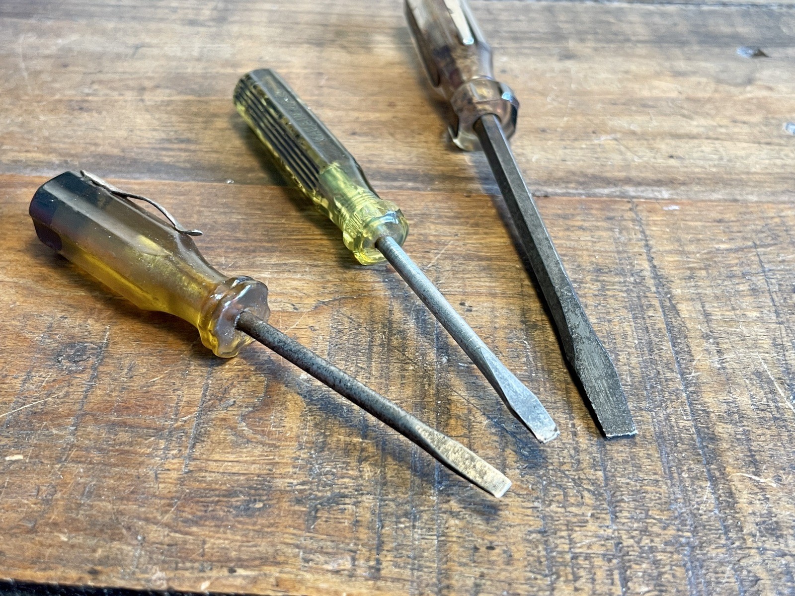 Vintage Miniature Screwdrivers Slotted Enderes Blue-Point Bridgeport Pocket USA