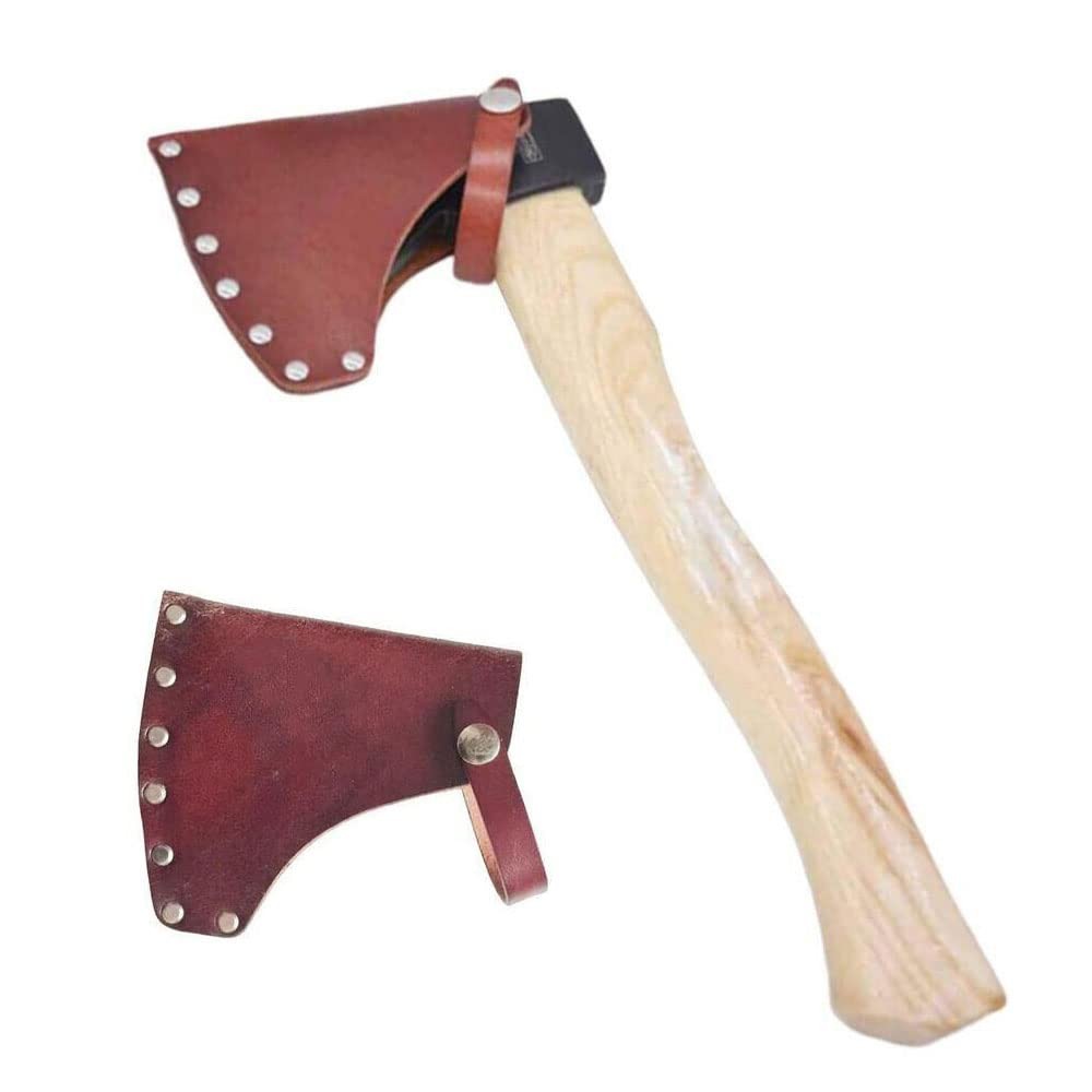 1pc Portable Leather Holder Lanyard Blade Sheath Head Cover For Axe Hatchet