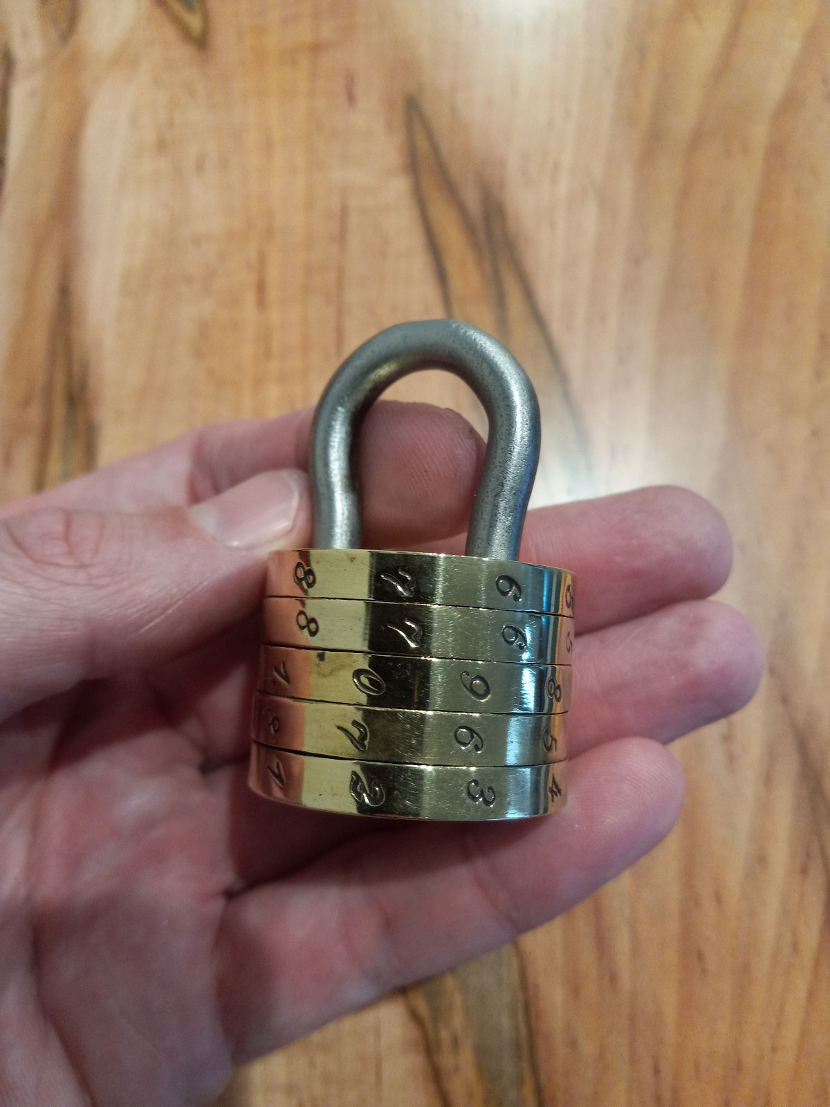 Vintage G&P German Barrel Brass combination Padlock
