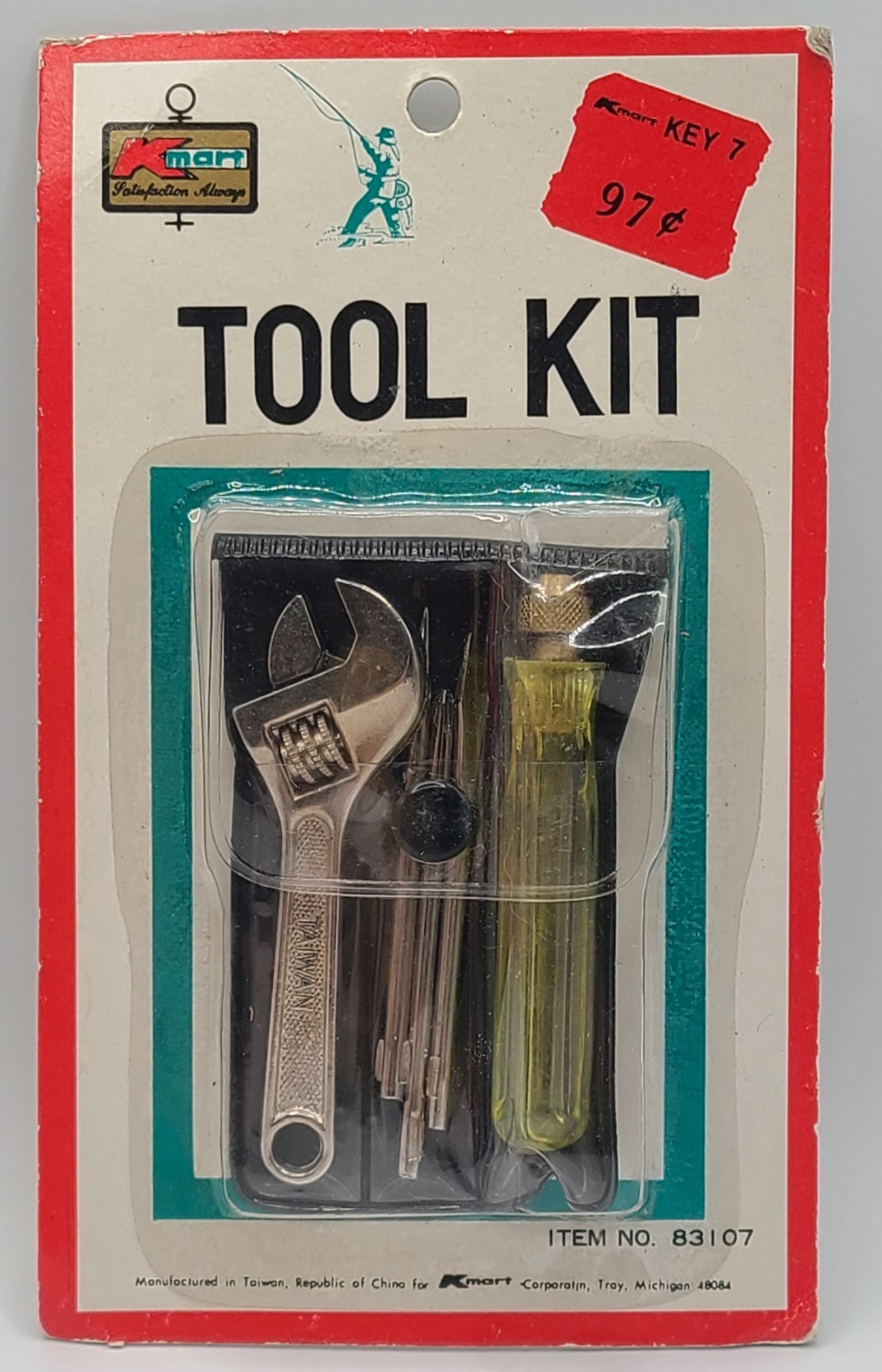 NOS Vintage Ki-Tools Miniature Tool Kit Kmart New in Original Packaging #83107