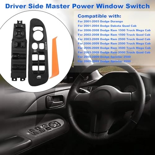 Driver Side Master Power Window Switch & Bezel Switch + Bezel + Removal Tool