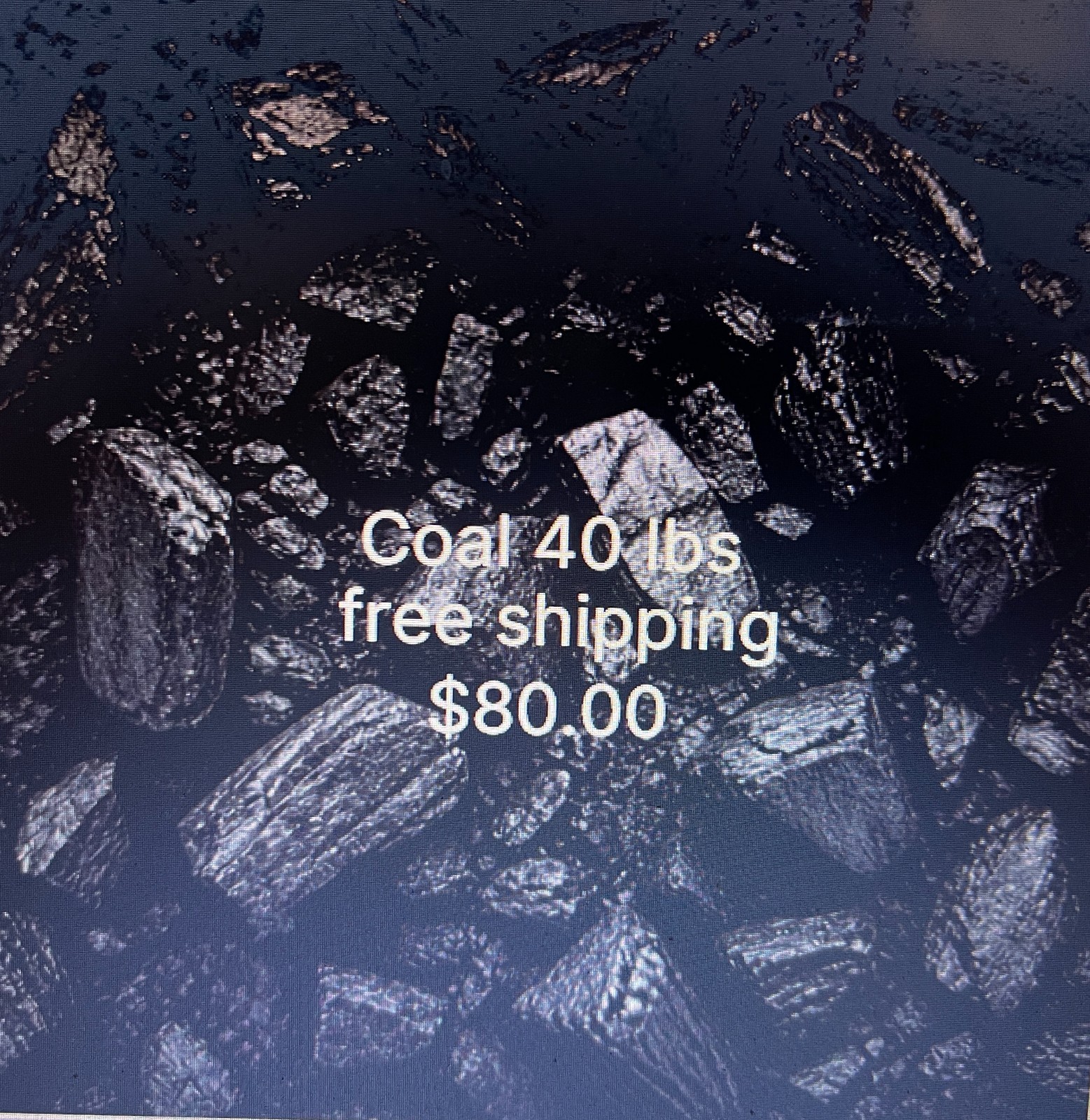 Blacksmithing Coal 40lbs for $80 free shipping