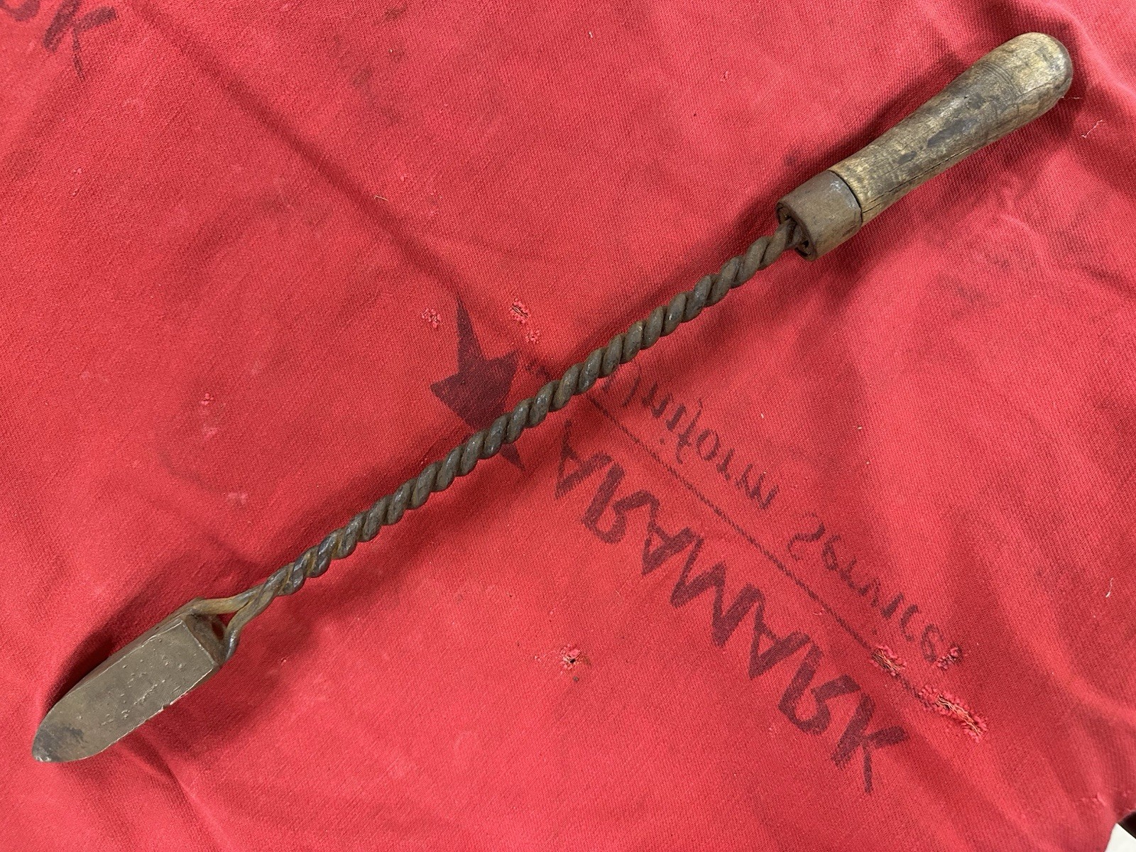 LARGE OLD ANTIQUE COPPER SOLDERING IRON – PLUMBER TINSMITH ROOFER TINKER OLD #7