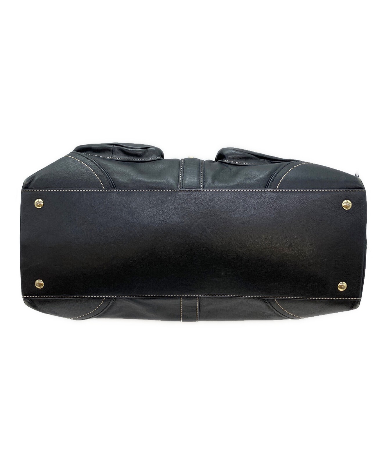 COACH Handbag 3569 Black Women’s Used Bag Minor Wear 16cm Handle 22cm Height