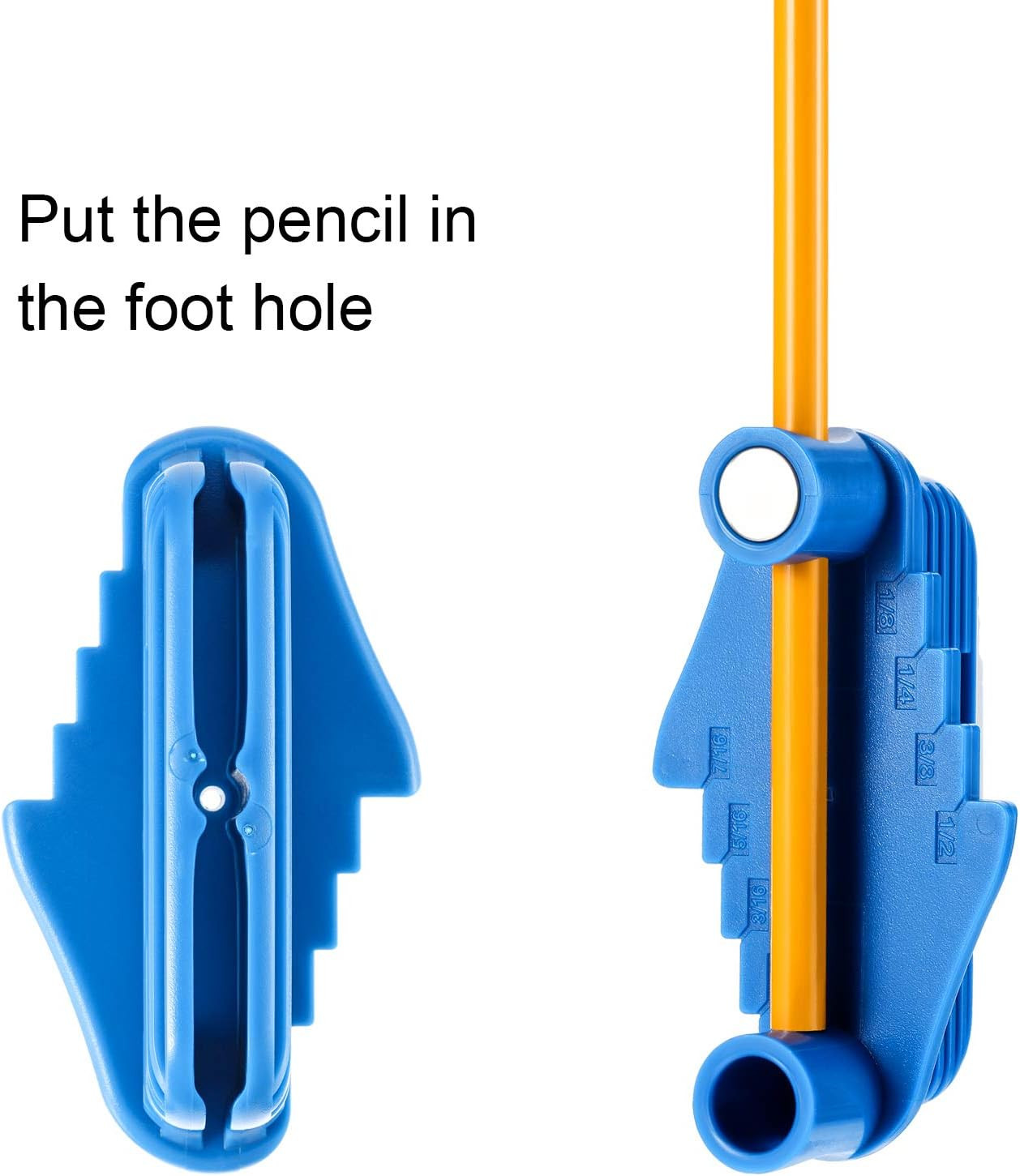 1 Pc Center Finder Tool Woodworking Marking Gauge (Blue)