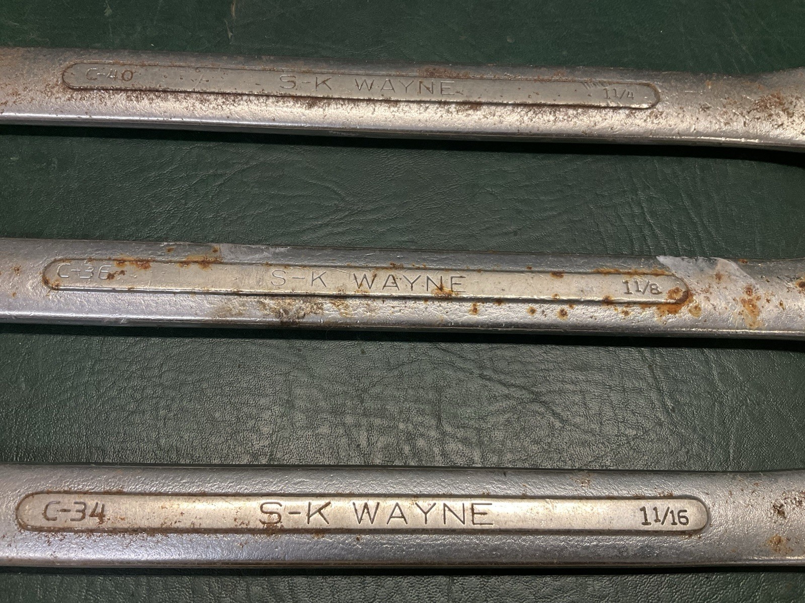 S-K Wayne C-40 1-1/4″ C-36 1-1/8″ C-34 1-1/4″ Combination Box End Wrenches