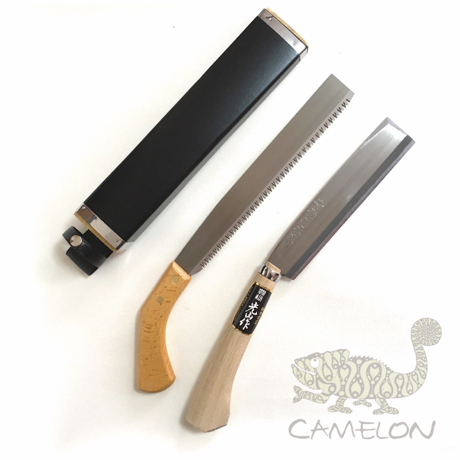 HOUNEN Japanese Hatchet And Saw Set Blue Paper Steel HT-3525 Made in JAPAN