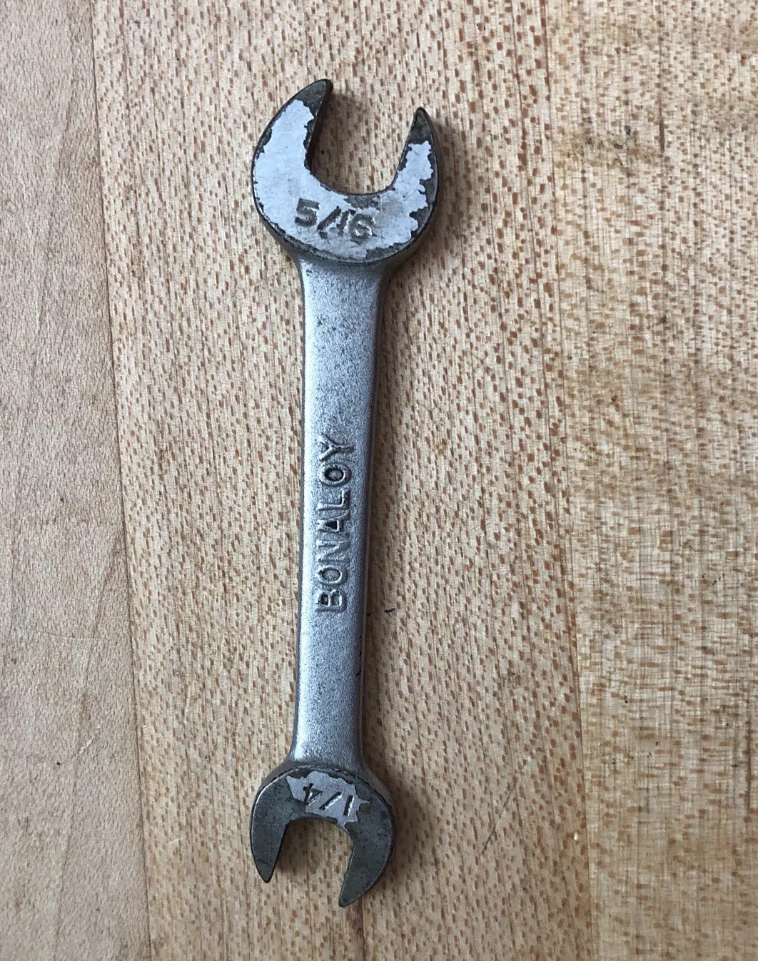 Vintage Bonney Double Open End Wrench 1/4” x 5/16” No. 1020 USA