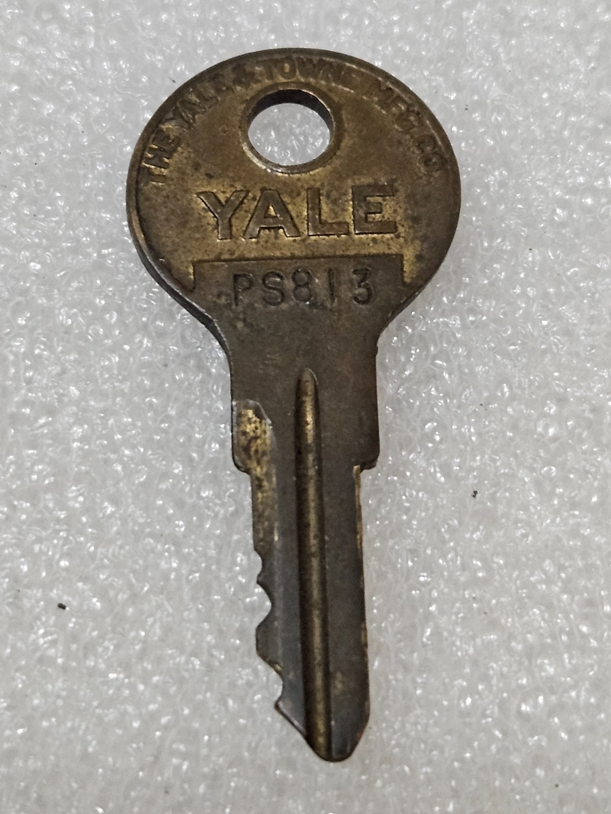 Vintage Lot of 3 Brass Yale Padlocks, 2 with no key, 1 with a key and PS813 key