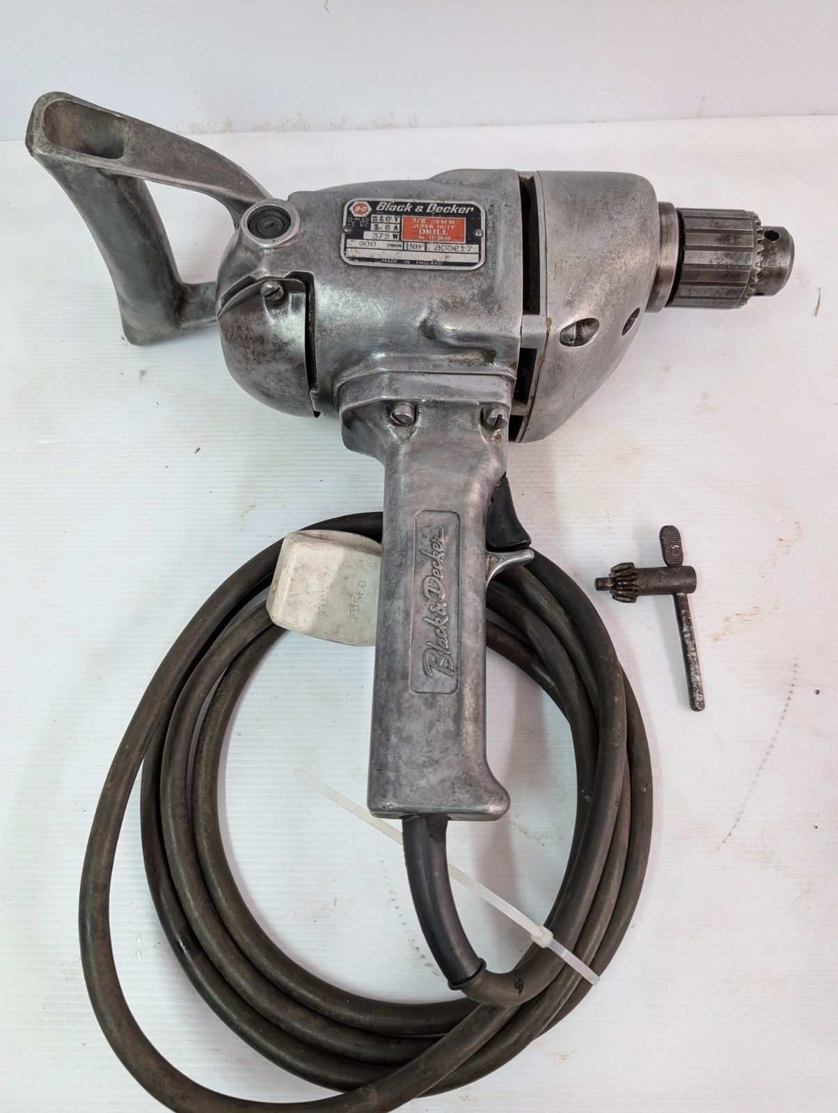 Vintage Black and Decker SD 0030 3/8″ 10mm Super Duty Drill 240v 375w