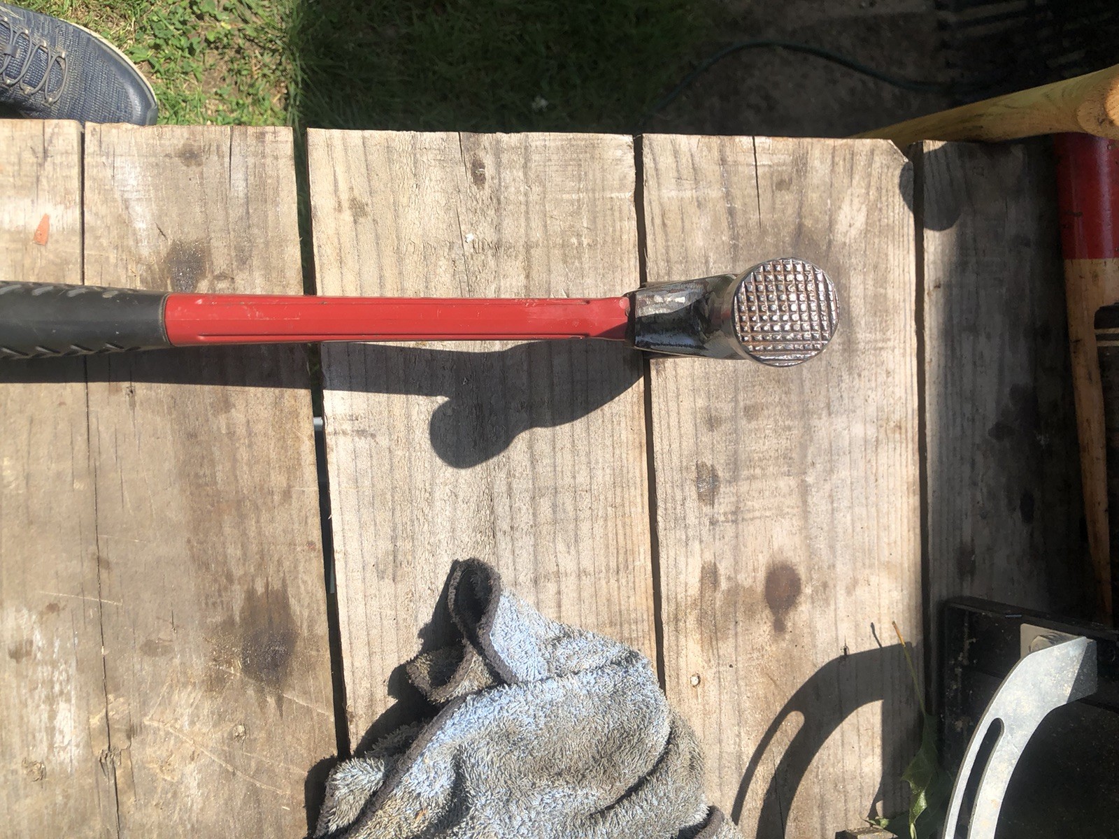 Vtg Plumb 22oz Straight Claw Hammer w/Fiberglass Handle Made In USA