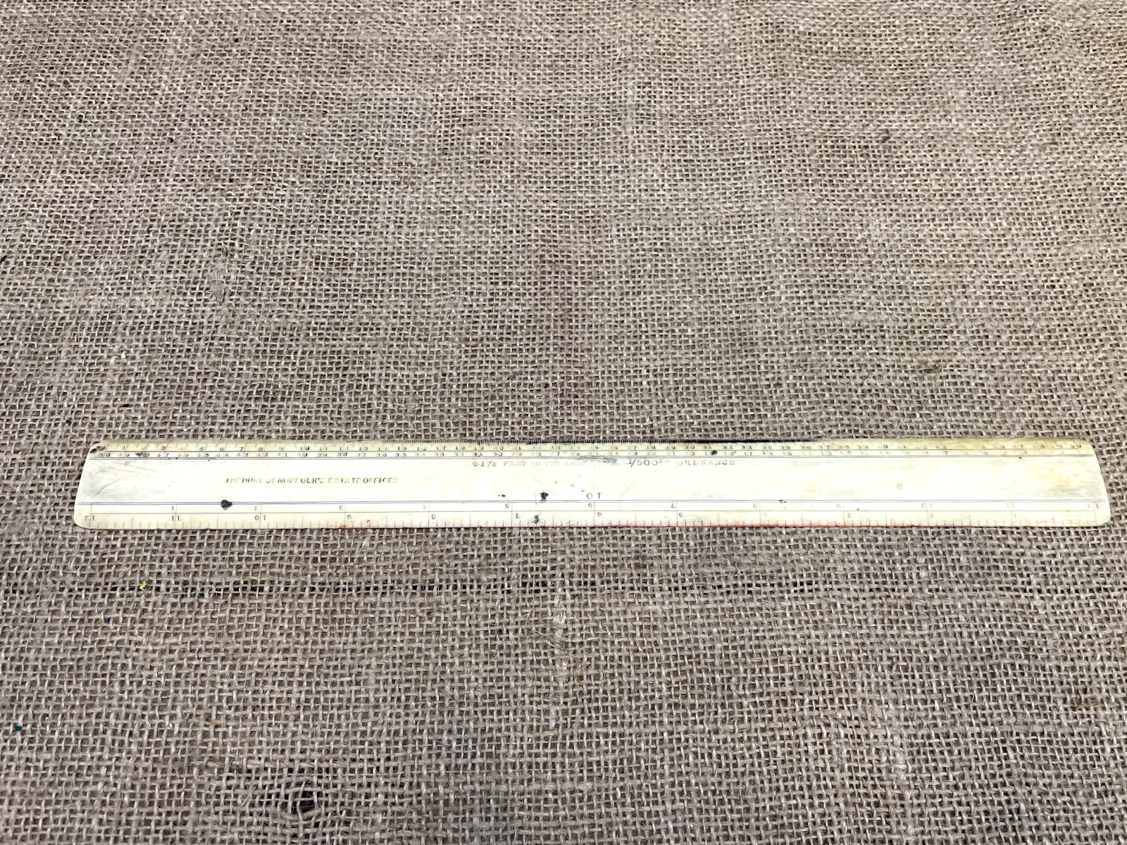 RARE ANTIQUE DUKE OF NORFOLK’S ESTATE RULER RULE – STATIONARY HISTORICAL