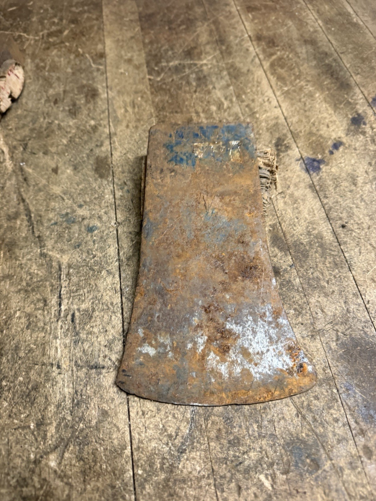 Vintage Old Original 3-1/2 Lb Single Bit Axe Head Hand Tool Marked Collins USA