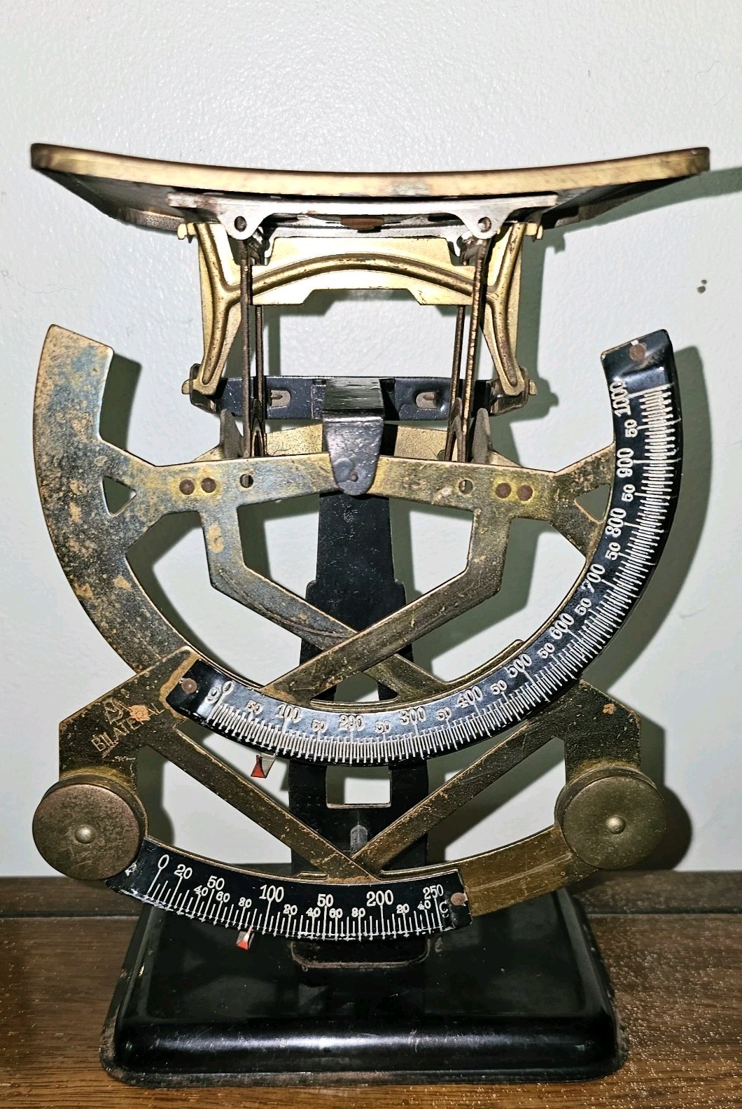 Antique German Postal Letter Scales Balance Bilateral Pre 1940’s Brass + metal