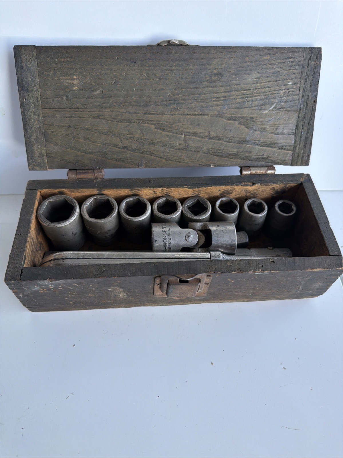 Vintage Walden Worcester Wrenches No 8 Combination Wrench Socket Tool Set 1920s