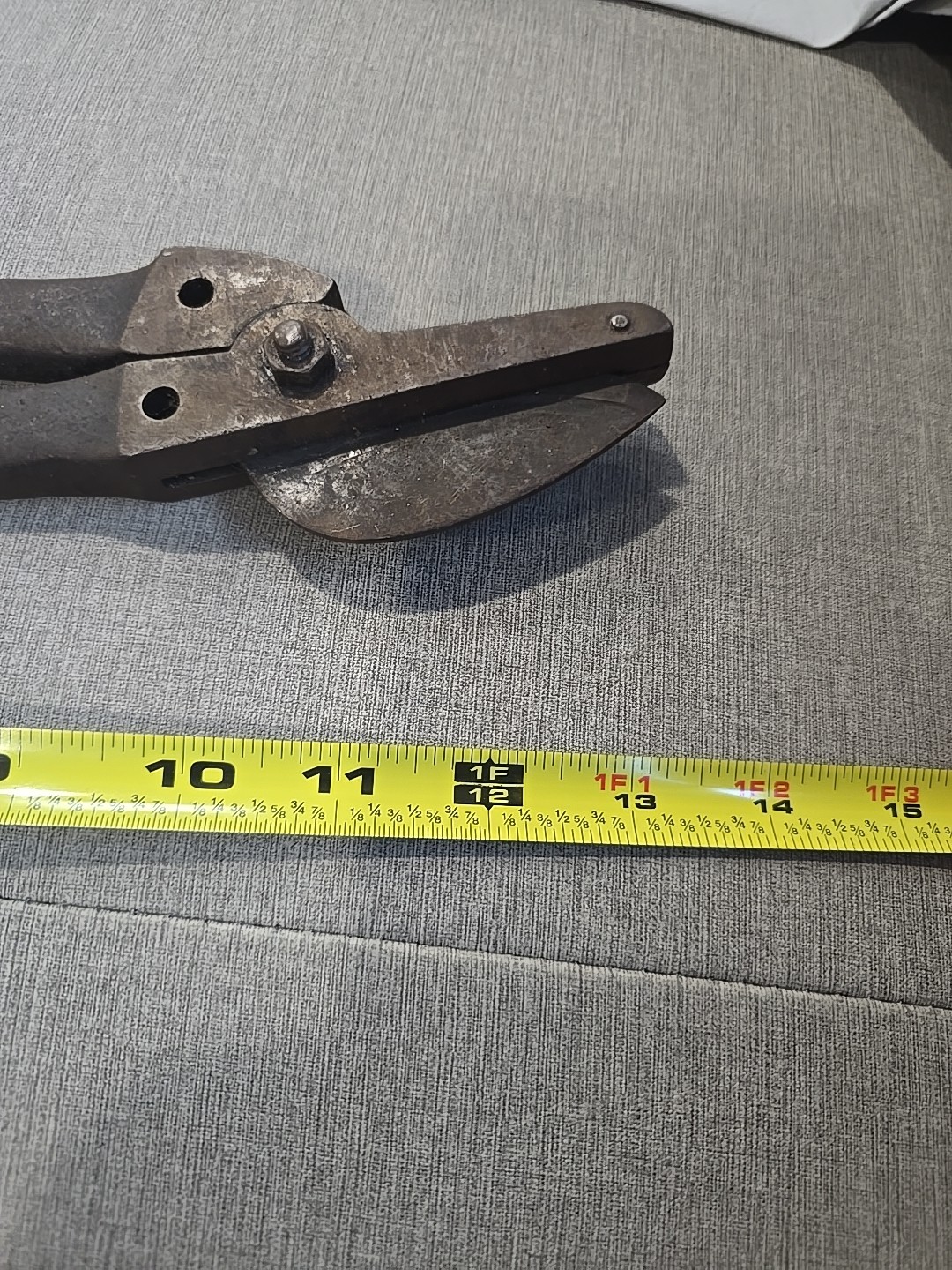 Vintage Tin nibbler w Stove Pipe Crimper – 13″ Snips sheet Metal Shears