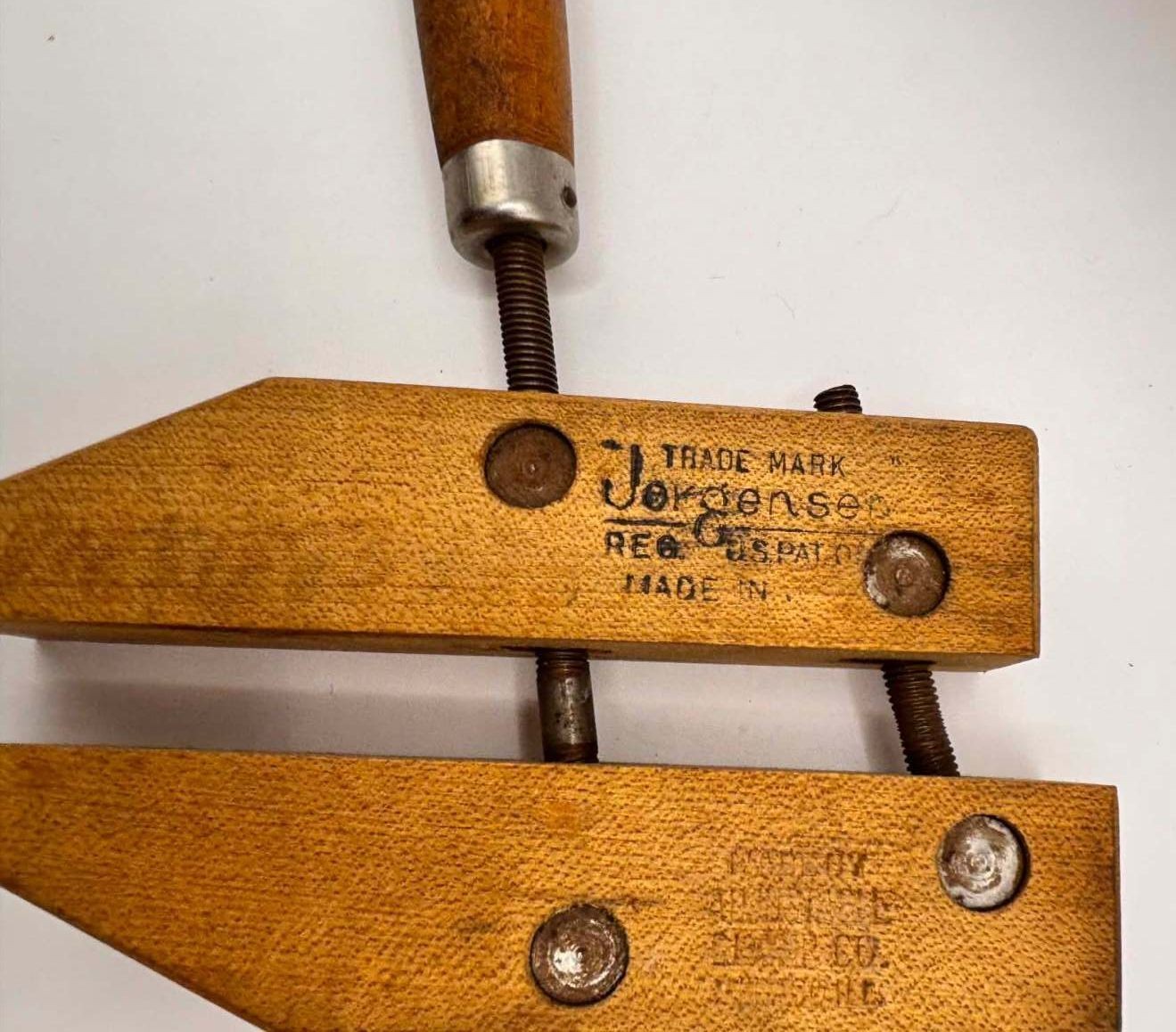 Vintage Jorgensen Wood Handscrew Clamps Set of 4 Adjustable USA Woodworking