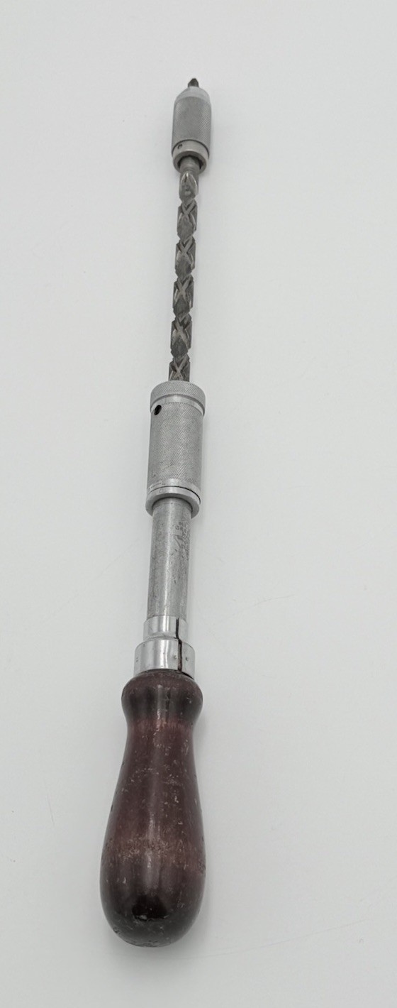 Vtg MILLER FALLS No. 610A Wood Handle Hand Push Drill Ratchet Screwdriver