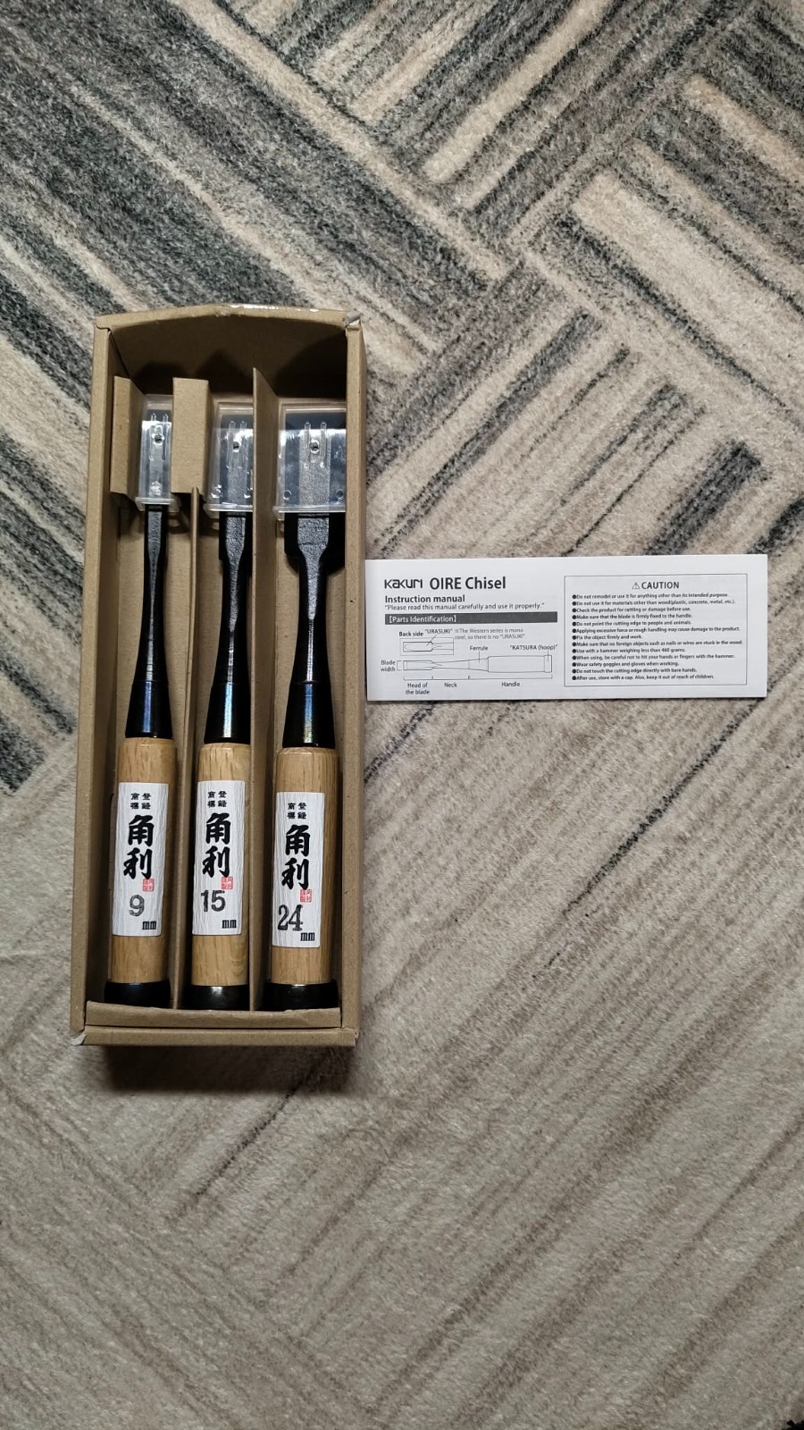 Kakuri Entry Only Chamfer White Oak Pattern 0.3/0.59/0.9 in Set of 3 JAPAN
