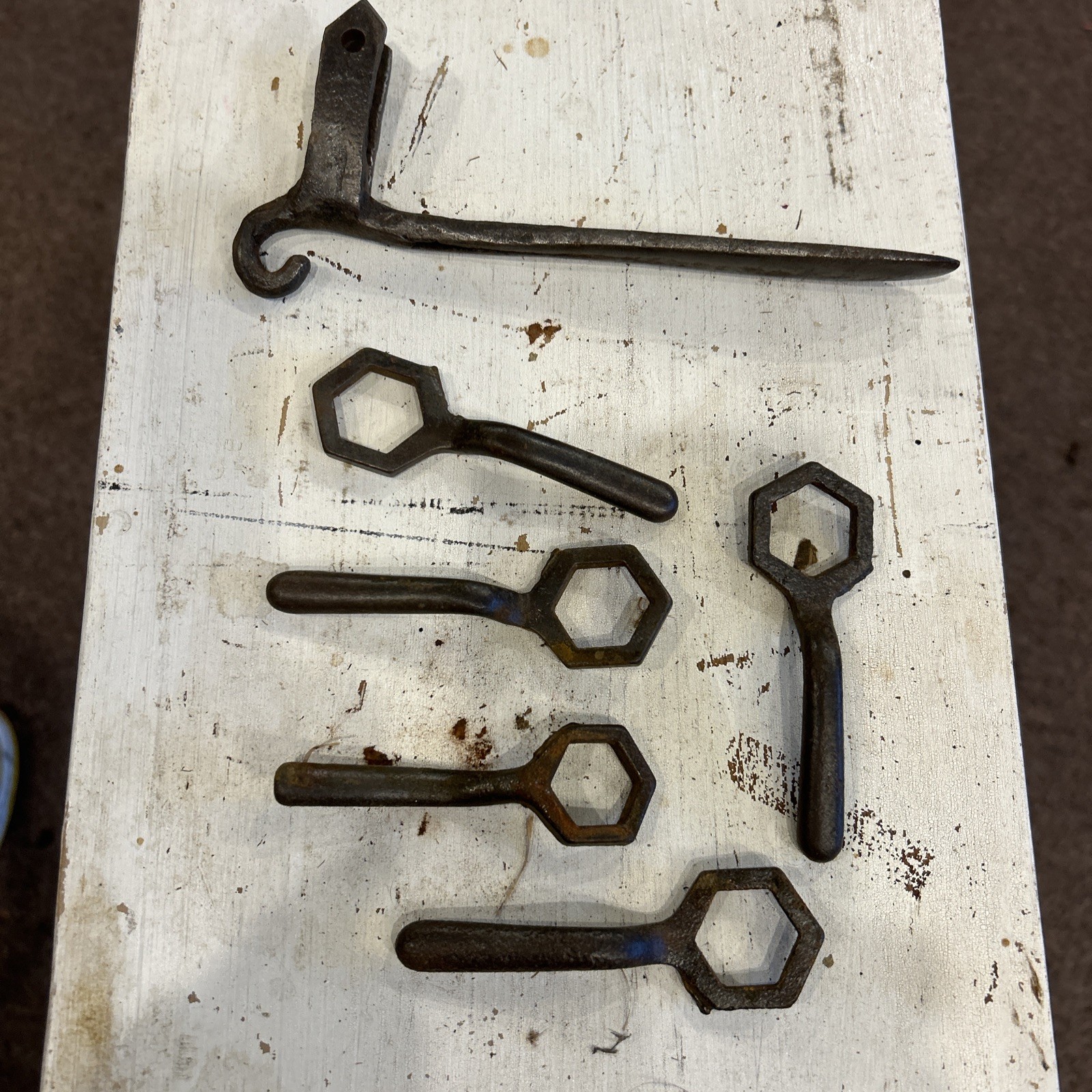 Vintage Steel Hex Style Carriage Hexagon Wrench Wagon Or Carriage Wheel