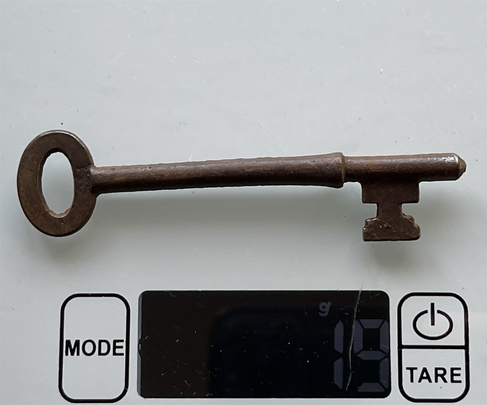 Vintage Antique Metal Skeleton / Ornament / Escape Room Key ~ 8.5cm Long #pC102
