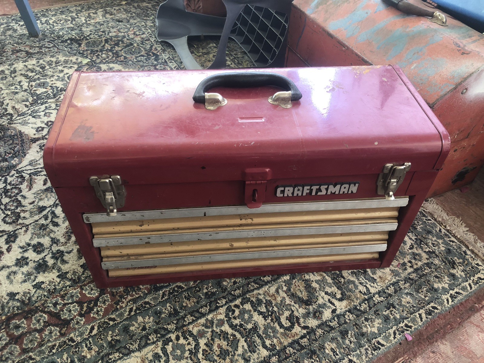 Craftsman 3 Drawer Tool Box Vintage Model 706 Waterloo SF 49ers NFL