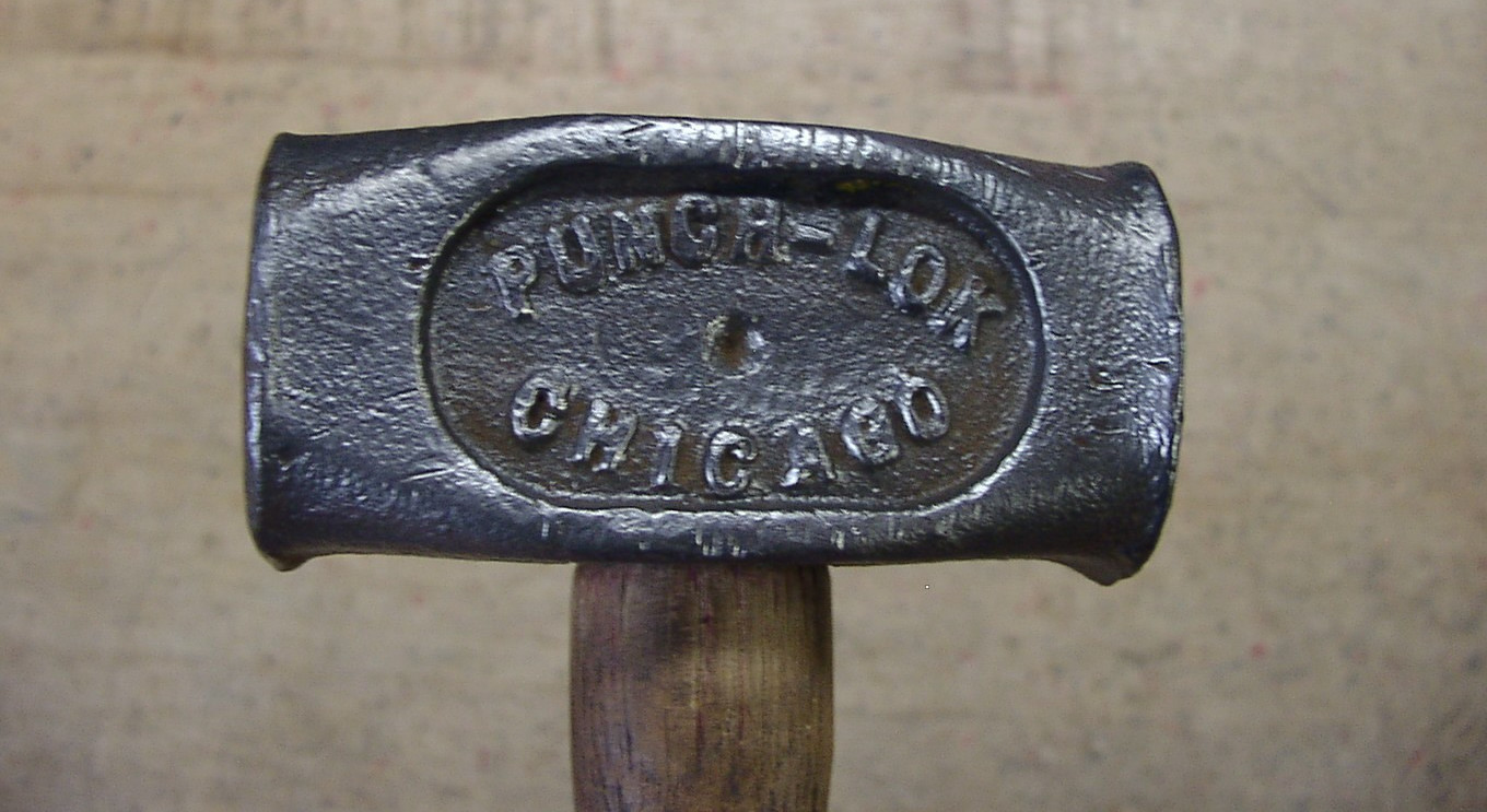 Vintage Punch-Lok 1lb.15.6oz Blacksmith Forming Hammer,3-3/8″ Head,VGC,L@@K!