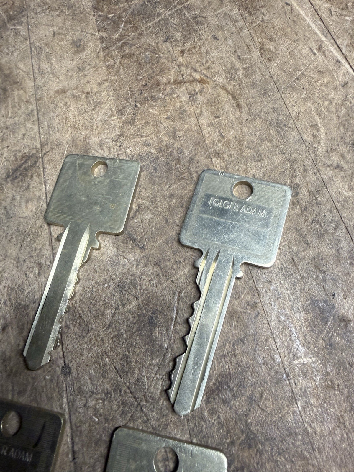 Vintage Original Obsolete Retired Prison Jail Cell Brass Keys Folger Adam USA