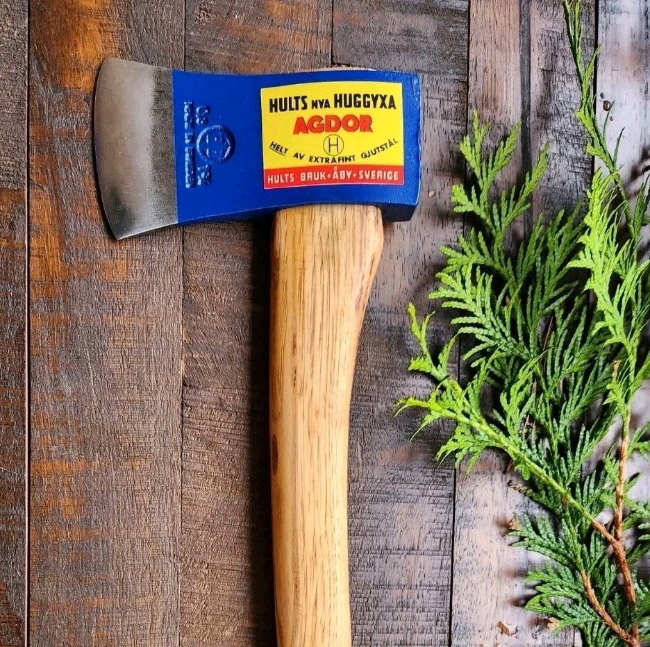 Vintage Original Swedish Hults Bruk AGDOR Hatchet Fully Restored