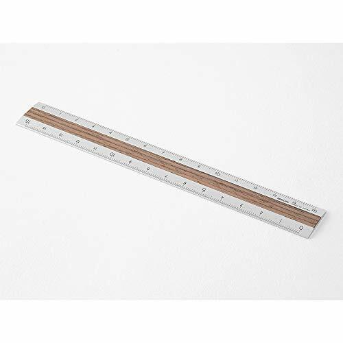 Midori Aluminium and Wood Ruler Dark Brown A 150mm Made in Japan NEW