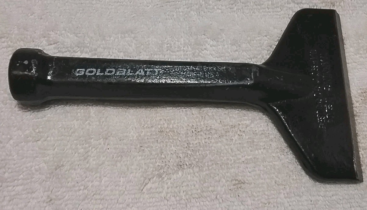 2pc GOLDBLATT 01-134 4″ × 7″ & 01-324 2-1/4″ × 7″ MASON BRICK CHISEL SET MADE IN