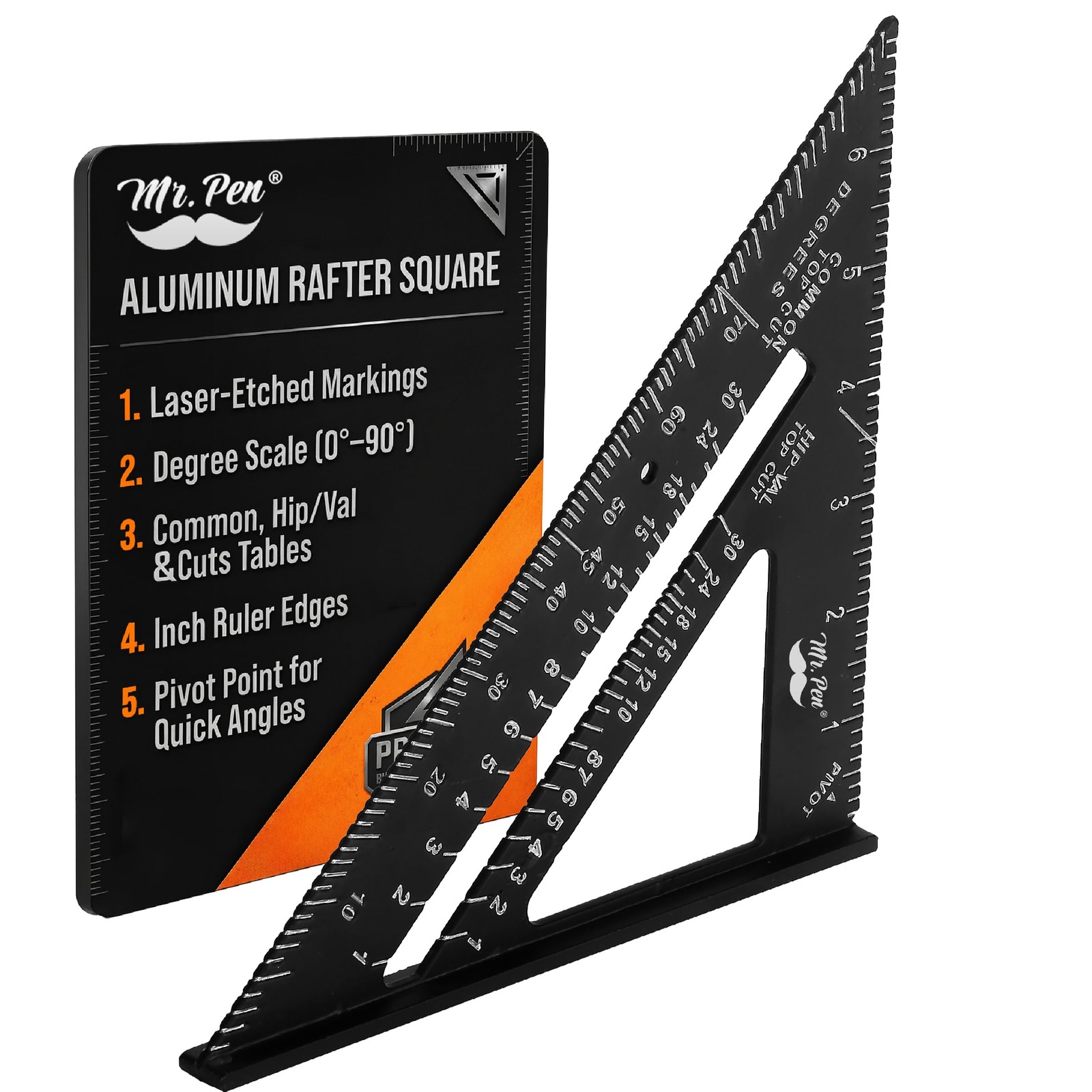 Mr. Pen- Metal Square Ruler, 7 Inch, Aluminum Rafter Square | Carpenters Squa…