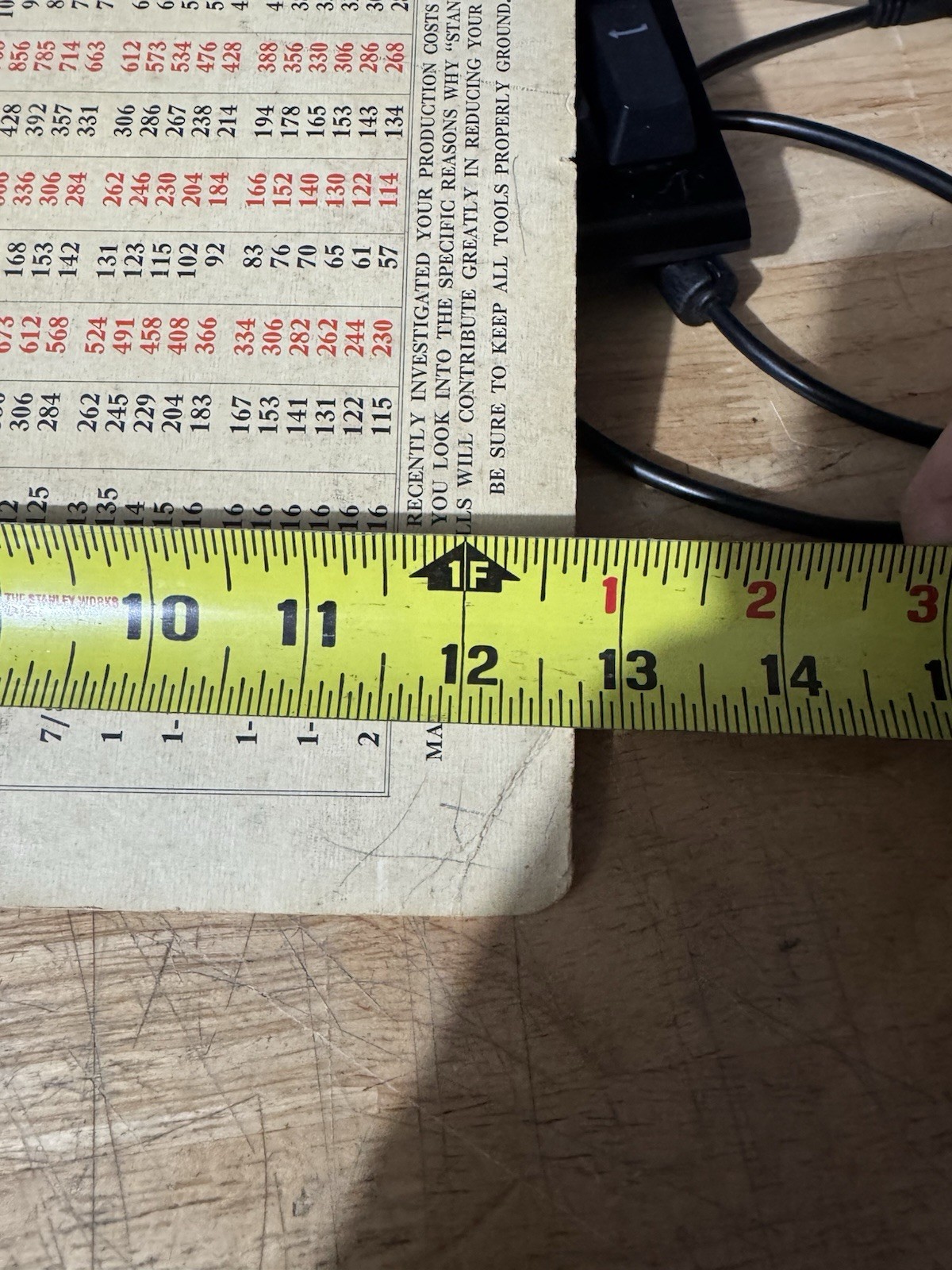 Vintage STANDARD TOOL Co Decimal Equivalents Metal DRILL TAP Chart Machinist USA