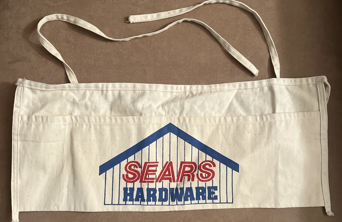 Vintage Sears Hardware Work Apron – Canvas Waist Tool Apron