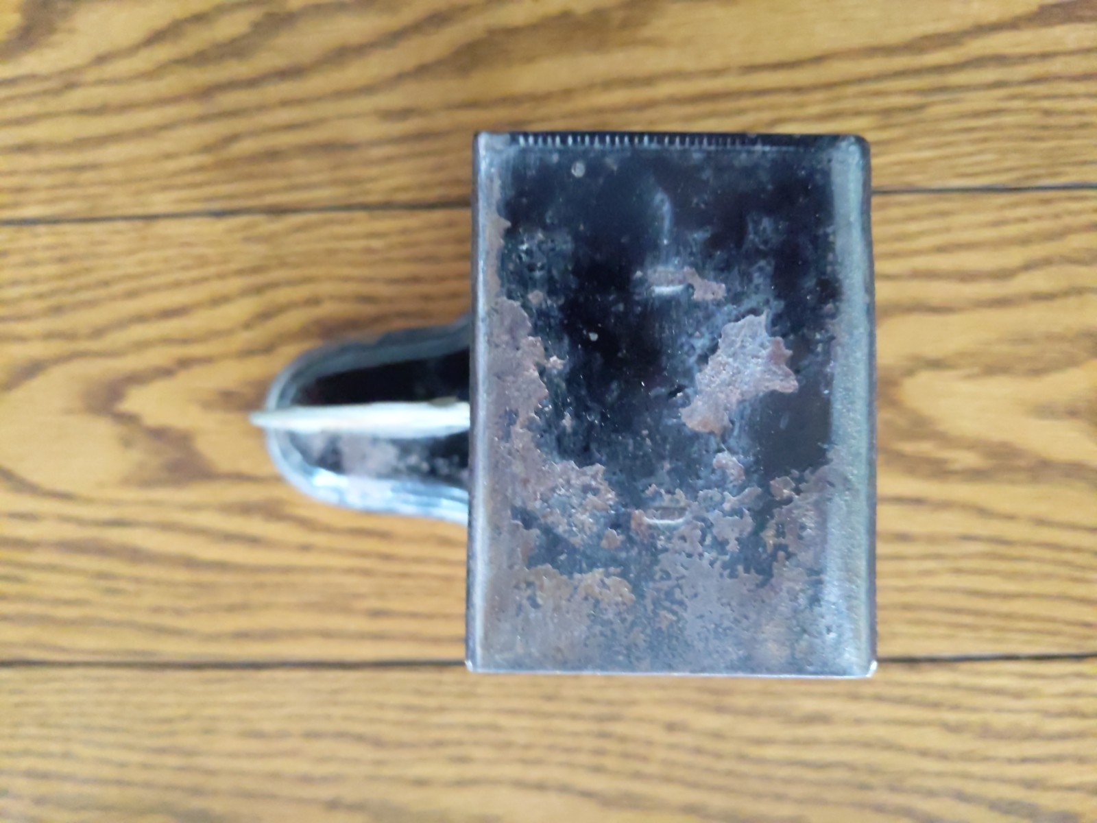 Small antique The Gem Postal Scale Pat. 1904 black with white flowers 8.25″ tall