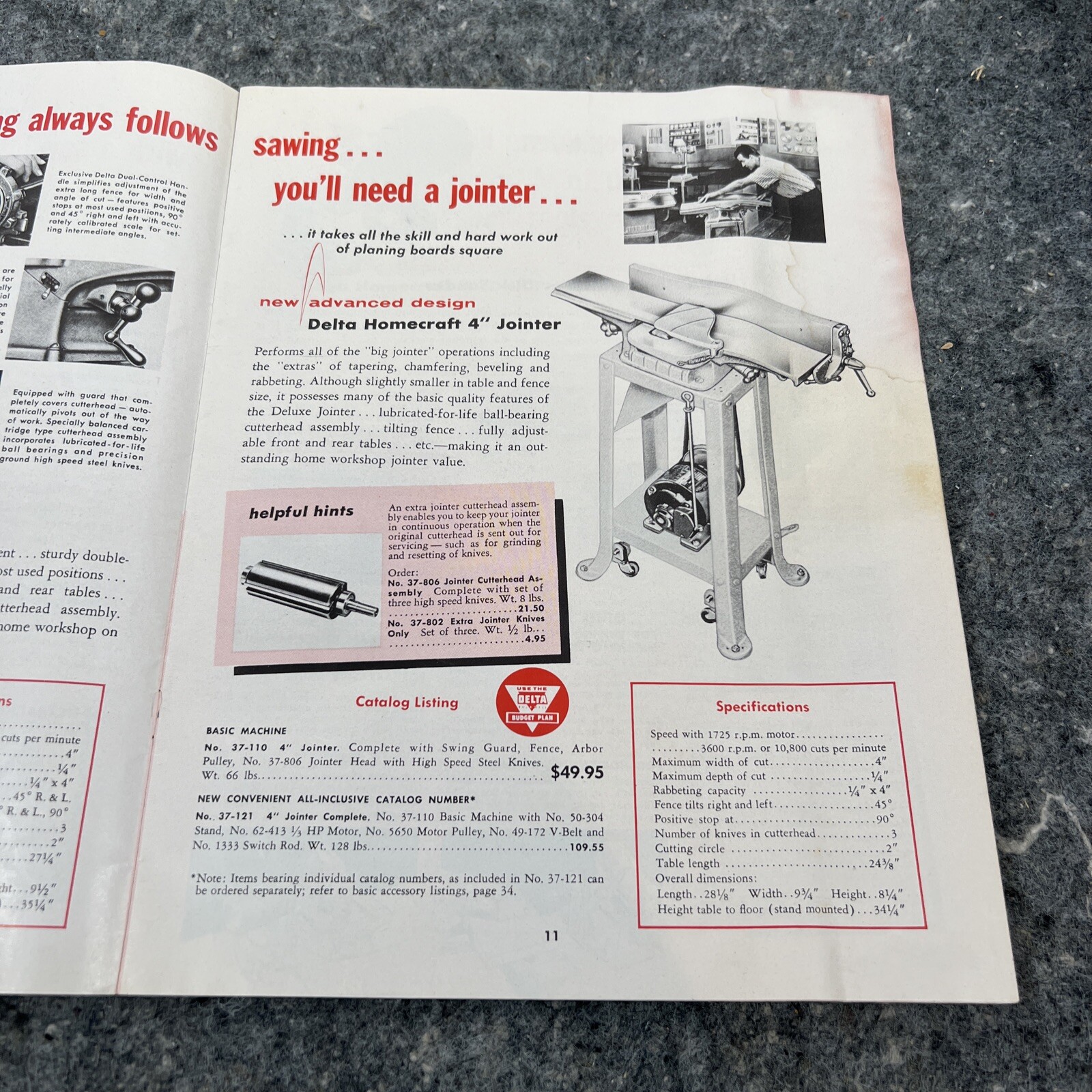 Delta Rockwell Catalog Homecraft Power Tools 35 Pgs Vintage 1957