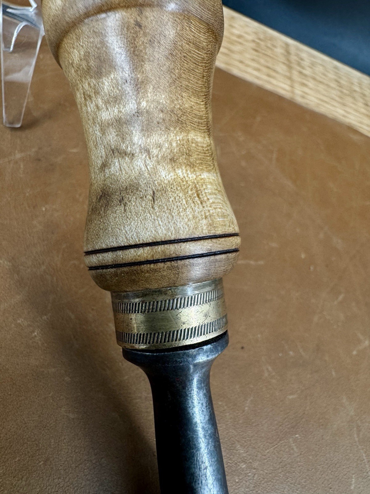 Vintage E.A BERG ESKILSTUNA 1-1/4″ Butt Chisel, Restored w/Curly Maple Handle!