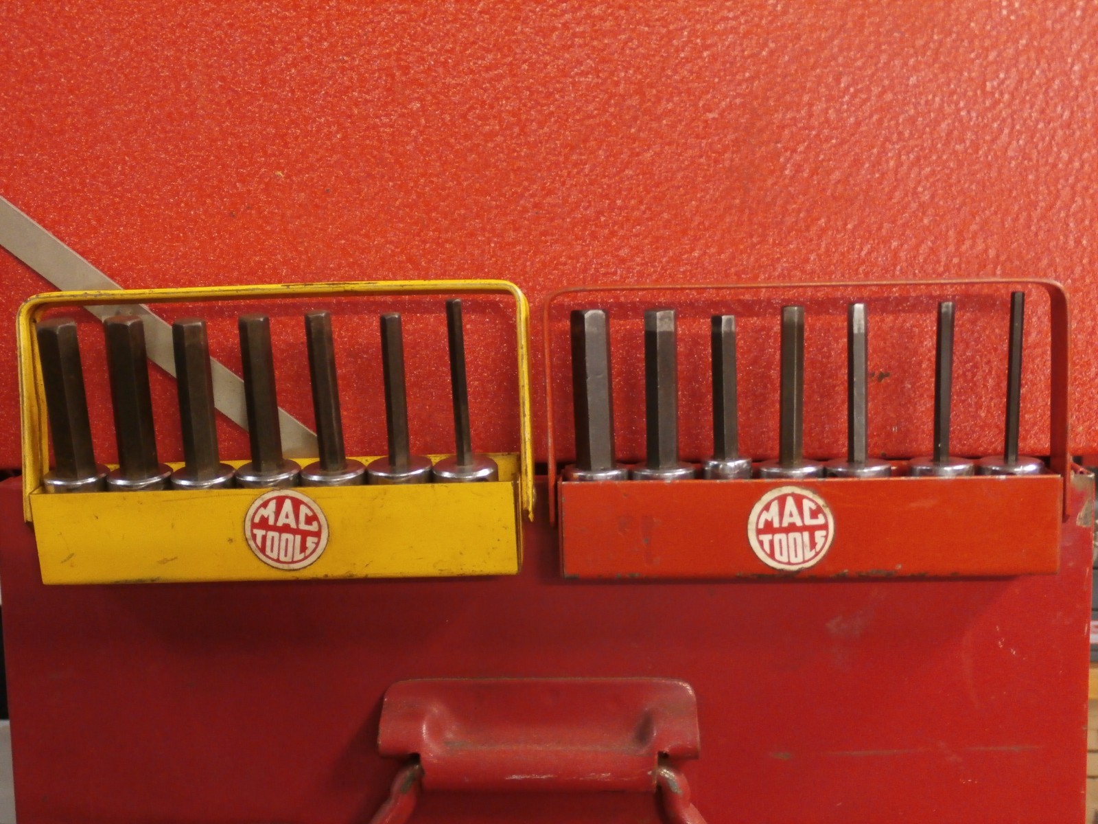 Vintage MAC TOOLS Metric & SAE 3/8″ Pair 7 Pc. Hex Bit Socket Sets