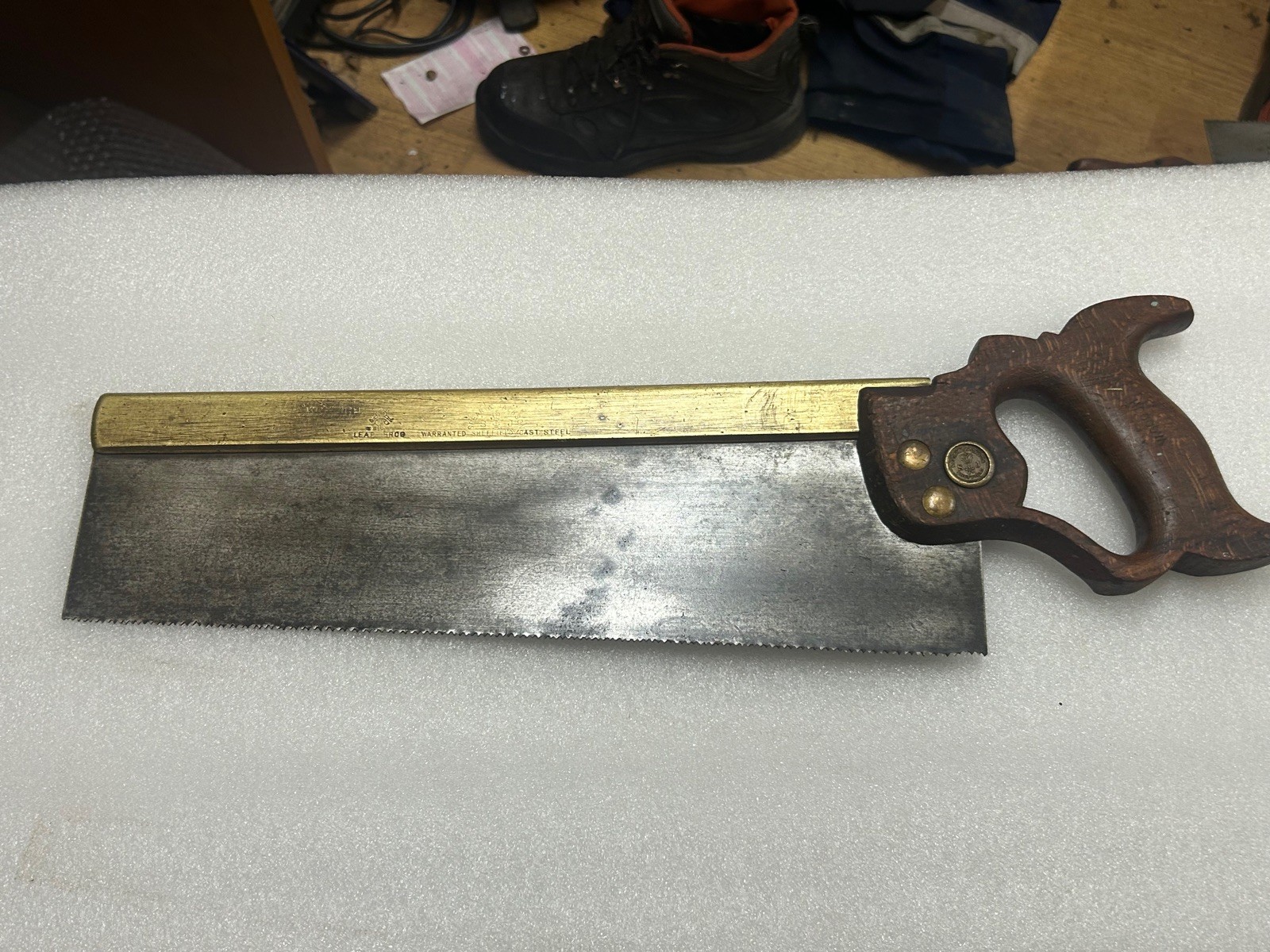 Vintage Spear & Jackson Leap Frog 14” Brass Back Tenon Saw 1920s