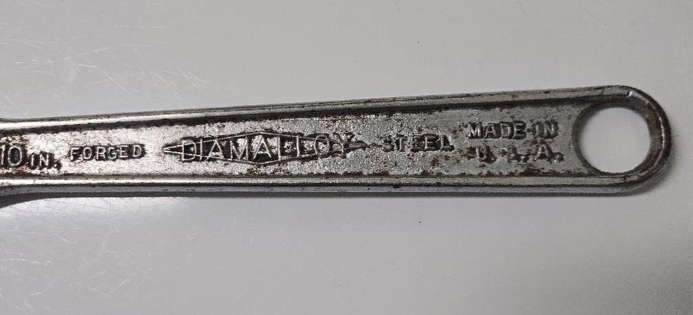 Diamond Caulk Diamalloy Horseshoe 10” Chrome Crescent Wrench Duluth USA