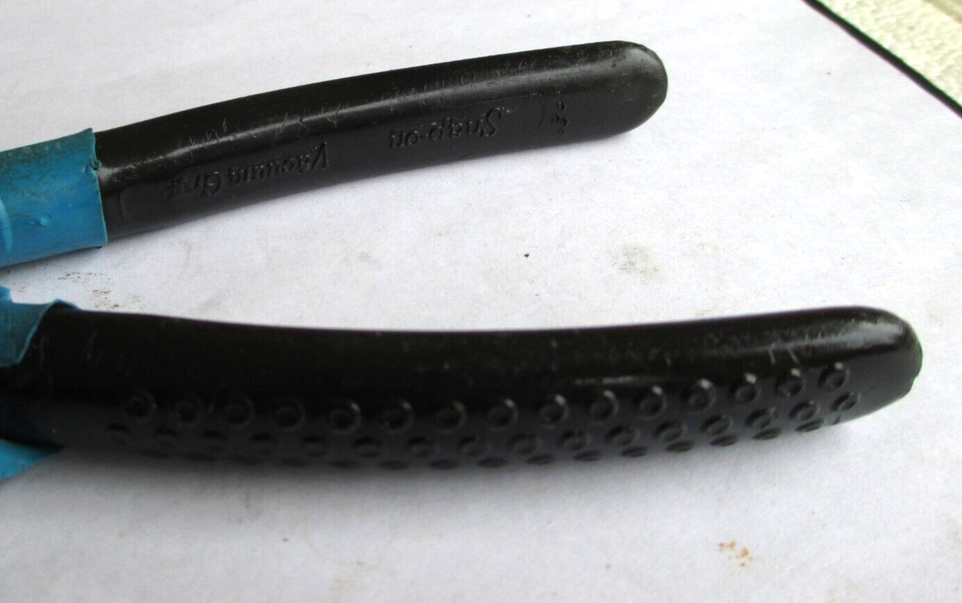 Vintage Snap-on 387C Vacuum Grip Diagonal Cutter Pliers 7-1/4″ Long