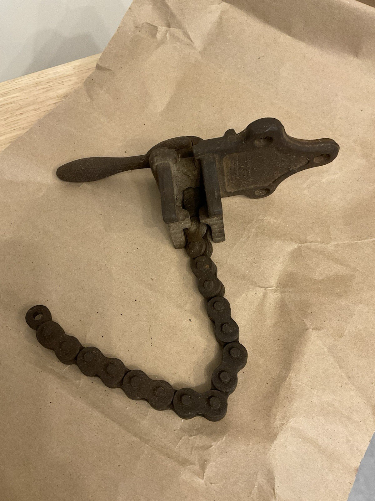 Vintage J.H. Williams Vulcan No.1 Chain Pipe Vise