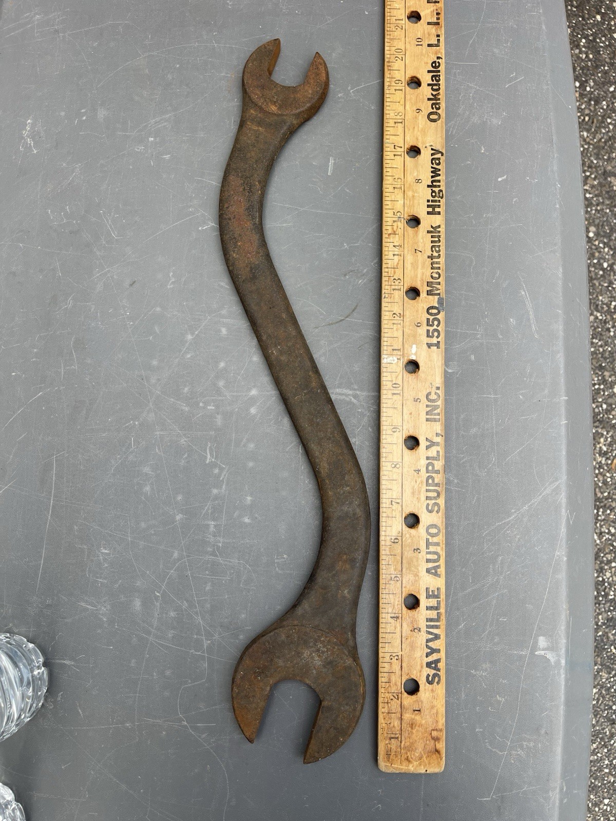 Antique Billings S Curve Wrench 20” Farm Primitive Railroad Mining Railway Auto