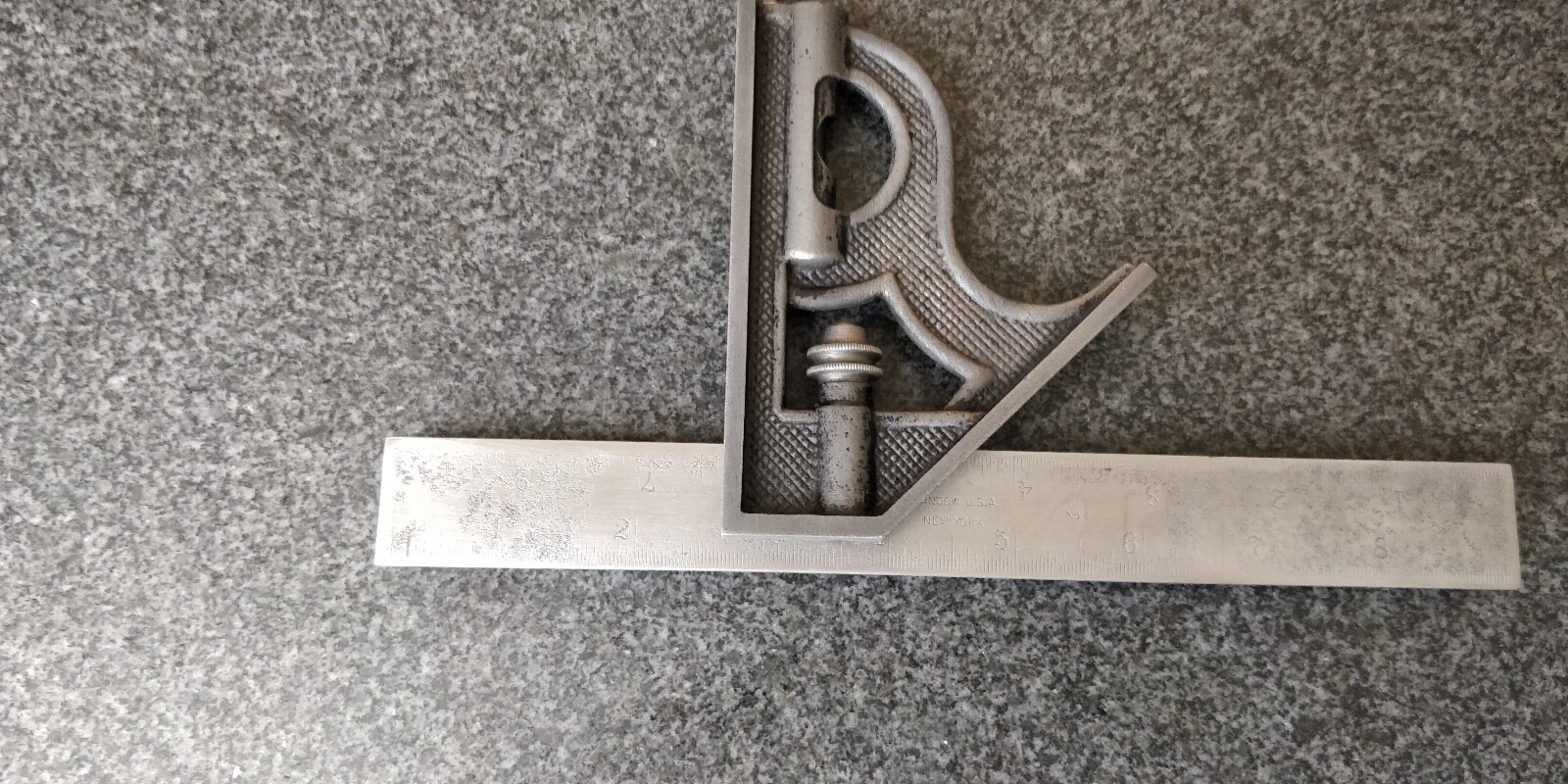 ANTIQUE RARE!! SANDOW 9″ COMBINATION SQUARE machinist tool