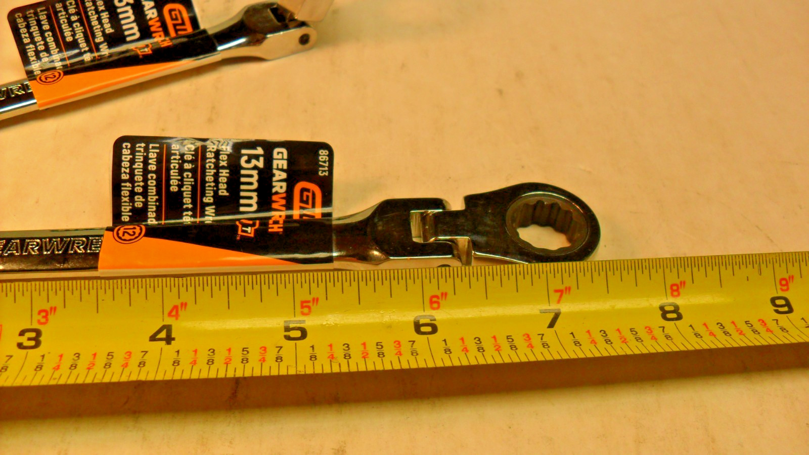 QTY 2 – GW 86713 – 13mm – 90-Tooth 12-Point Flex Head Ratcheting Wrench