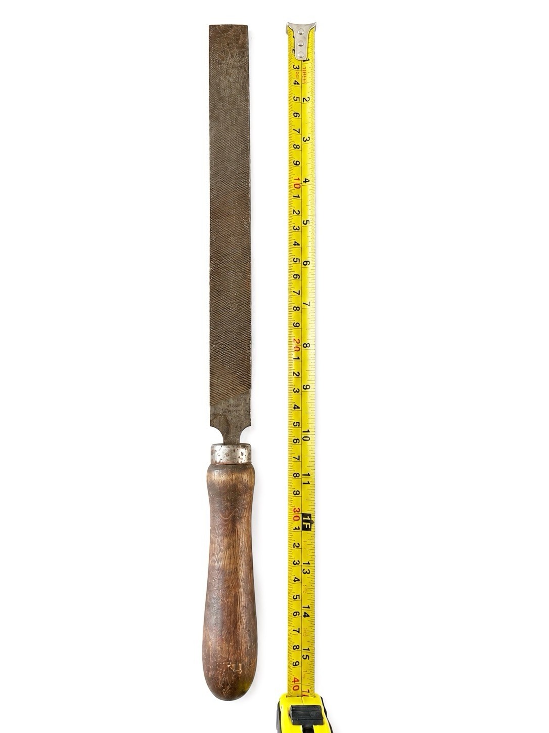 Vintage J. Baker & Sons Sheffield 10″ Hand File with Wooden Handle