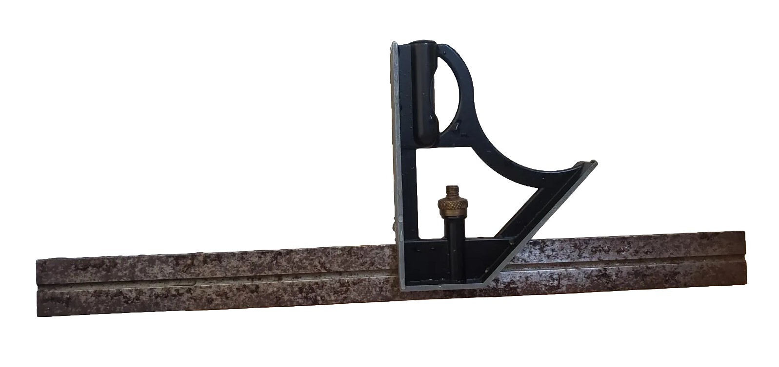 Metal Slide Ruler Level Angle Finder Wood Working Estate Adjustable 12″ Vintage