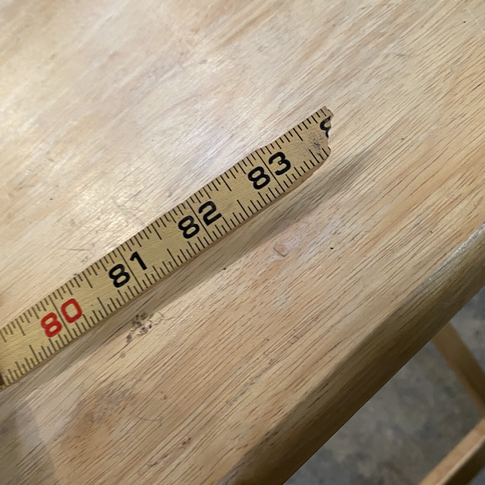 Vintage Lufkin X48 Red End Extension Folding Wood Ruler 83″ Made In USA Damaged
