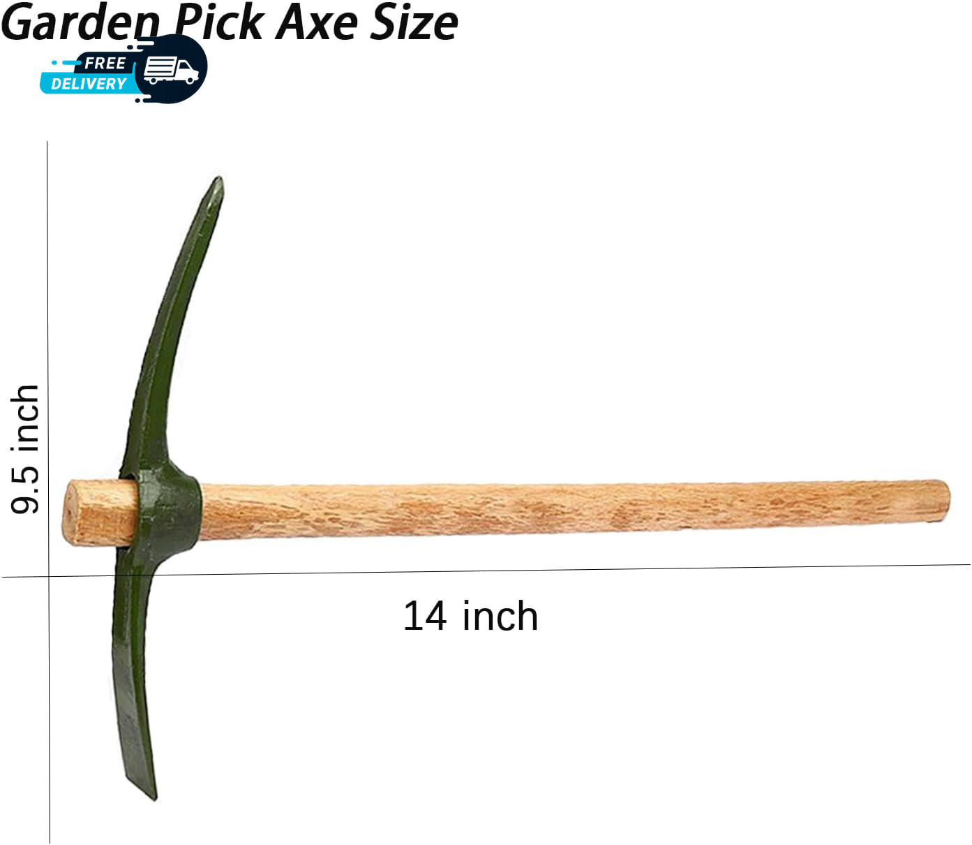 Forged Heat Treated One Piece Intact Cast Iron Hoe Weeding Garden Pick Axe